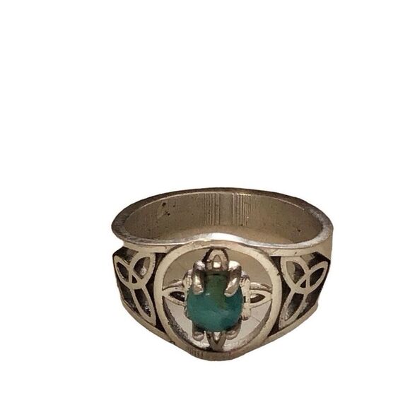 Ring, Sterling Silver and Turquoise Ring, NEW, Handmade, size 7, Kingman Turquoi - Picture 10 of 10